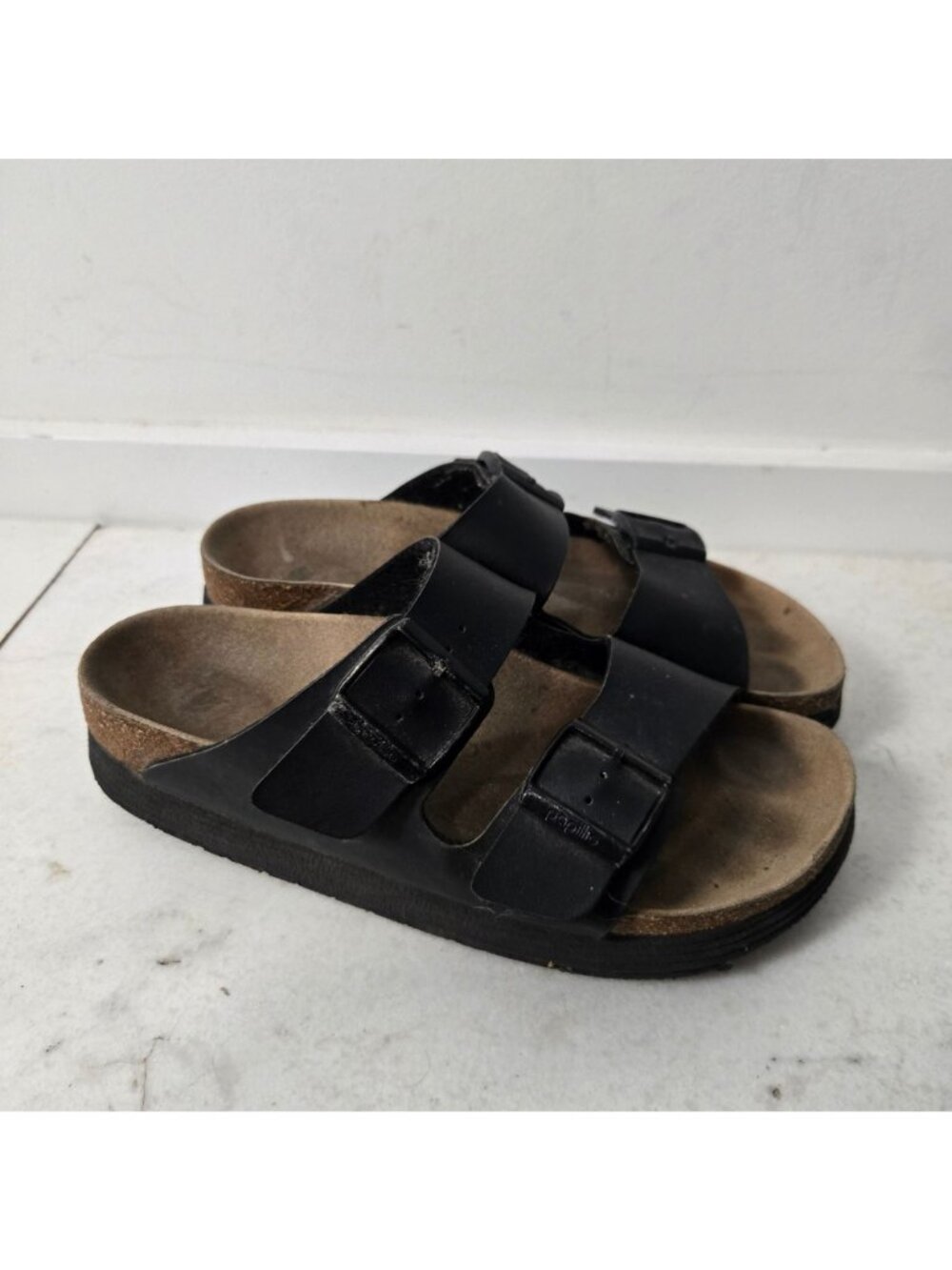 Birkenstock Papillio Arizona Size 8 Black Birko-Flor Platform Sandals Vegan - Picture 5 of 12